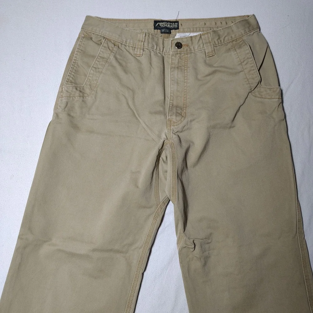 Mountain Khakis Pants Mens 34x32 Tan Teton Cotton Twill Rugged Outdoor Chino - Picture 3 of 14
